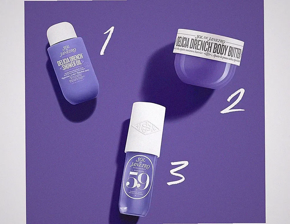 Sol De Janeiro Delicia Drench & Dazzle Body Routine Gift Set NEW Limited Edition