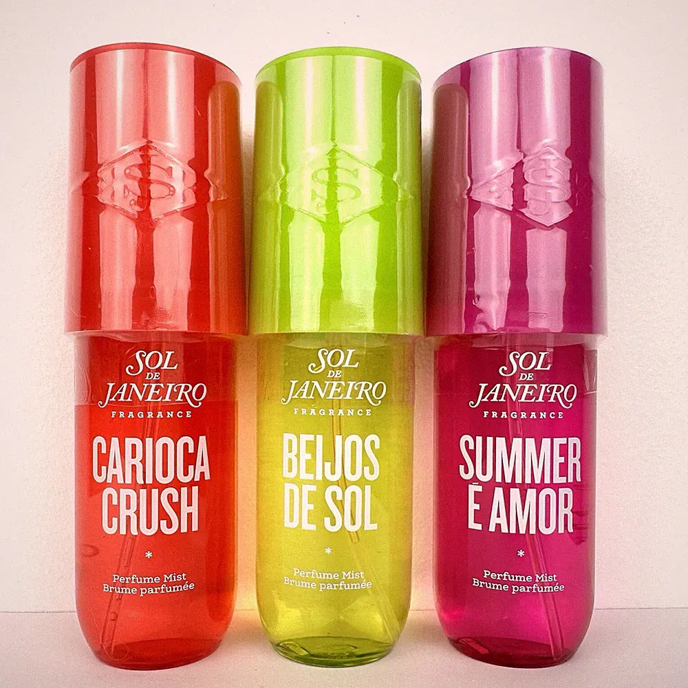 Sol de Janeiro SUMMER Perfume Mist Trio AMOR BEIJOS CARIOCA CRUSH Gift Set 3oz