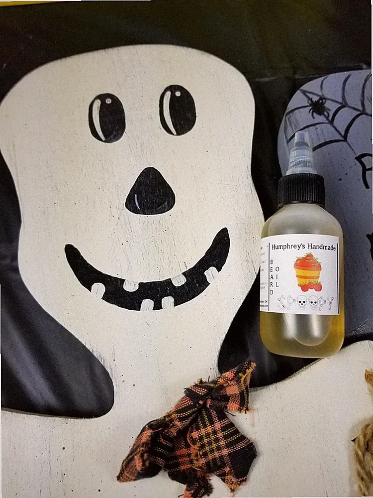 SPOOPY Men's Beard Oil Serum, Apple Cider Halloween Autumn Scent Cologne