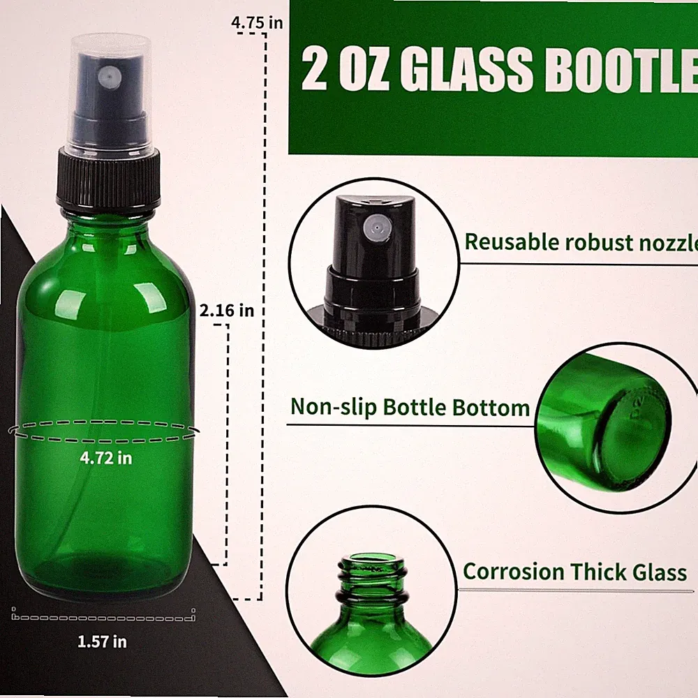 Stylish Amber Spray Bottles - Leak-Proof Design