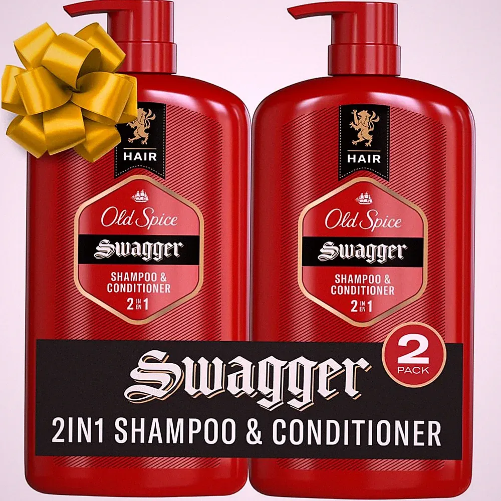Swagger 2-In-1 Shampoo and Conditioner Set for Men, Cedarwood Lime Scent, Health