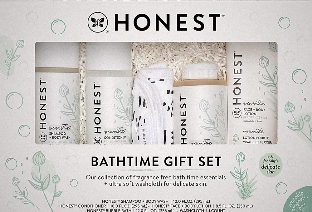 The Honest Company Fragrance-Free Bath Gift Set for Sensitive Skin