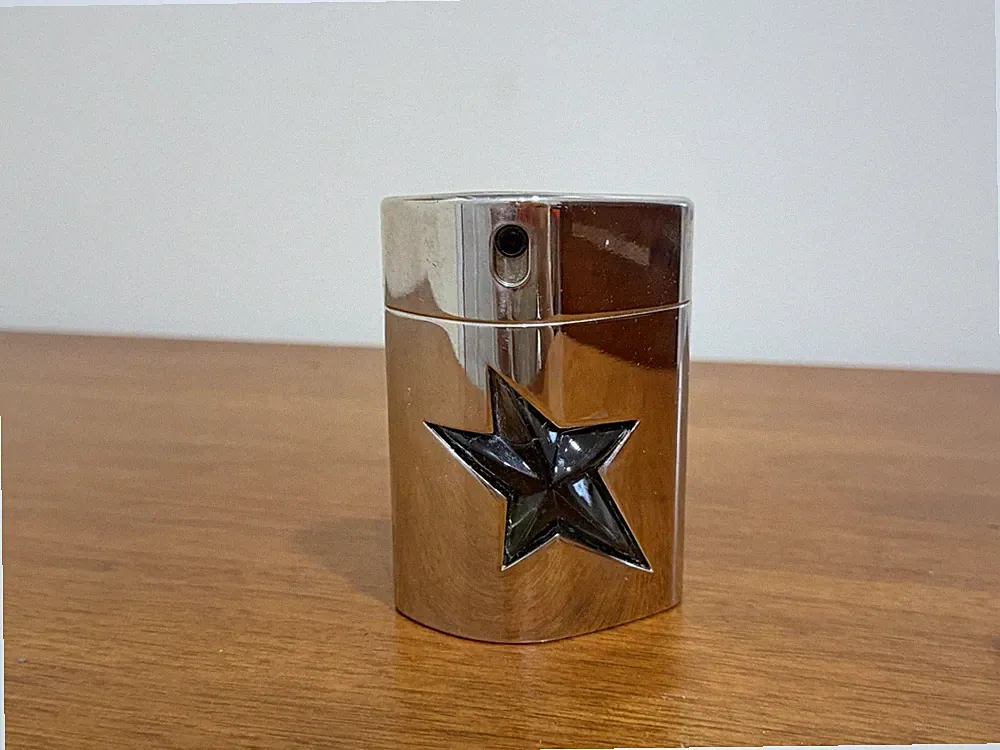 Thierry Mugler Silver Metal Perfume Bottle With Star