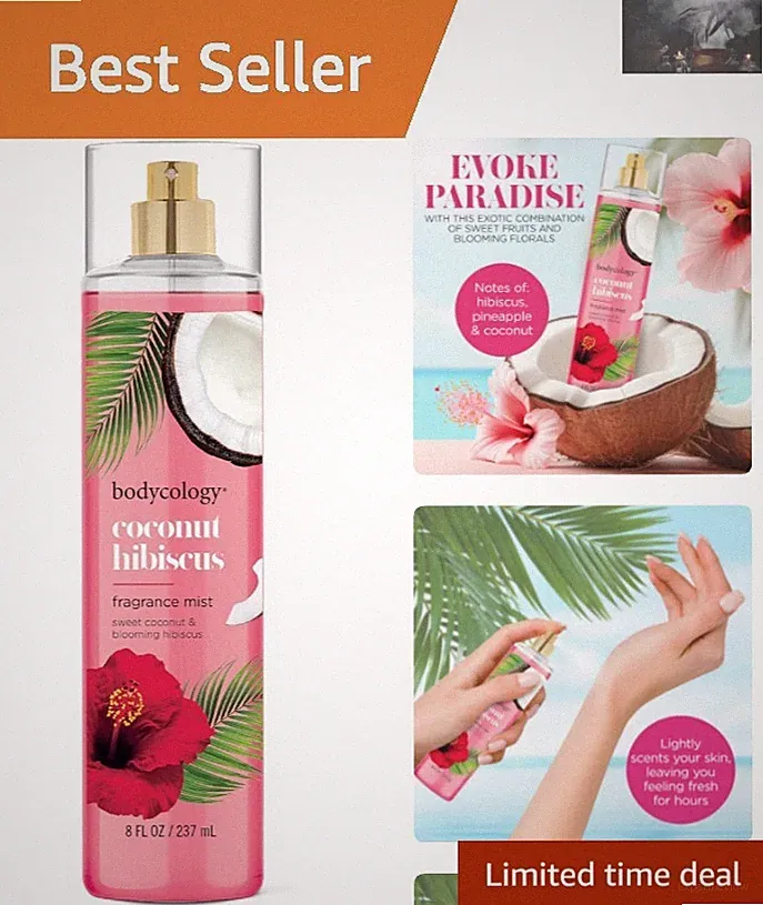 Tropical Coconut Hibiscus Body Spray, 8 fl oz - & Cruelty-Free Luxury
