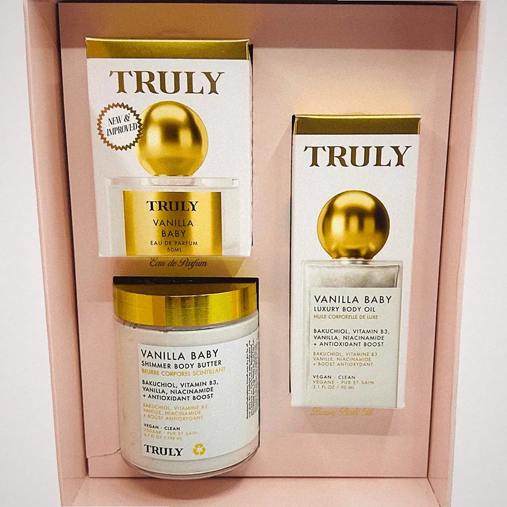 TRULY Vanilla Baby PR Box - Limited Edition Gift Set - Body Butter / Oil / EDP
