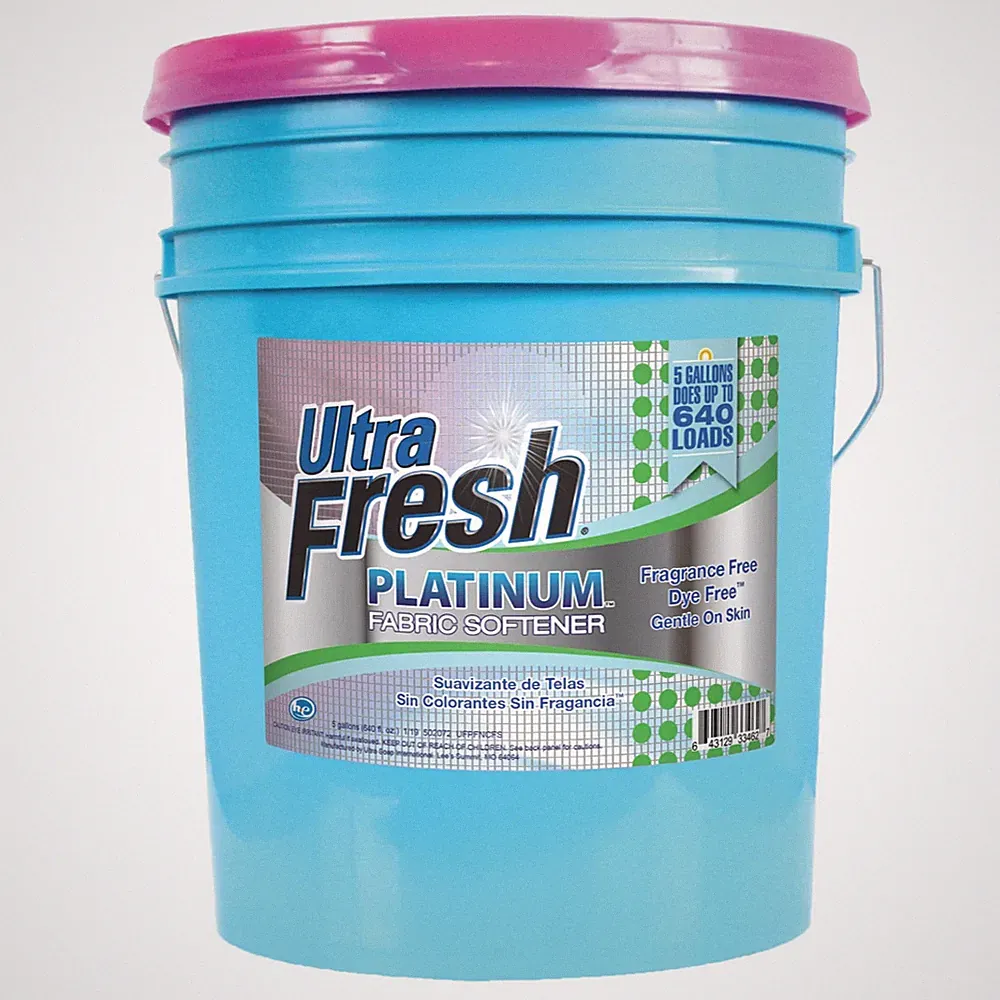 Ultra Fresh Platinum Fragrance & Dye Free Fabric Softener Up to 640 Loads, 5 Gal