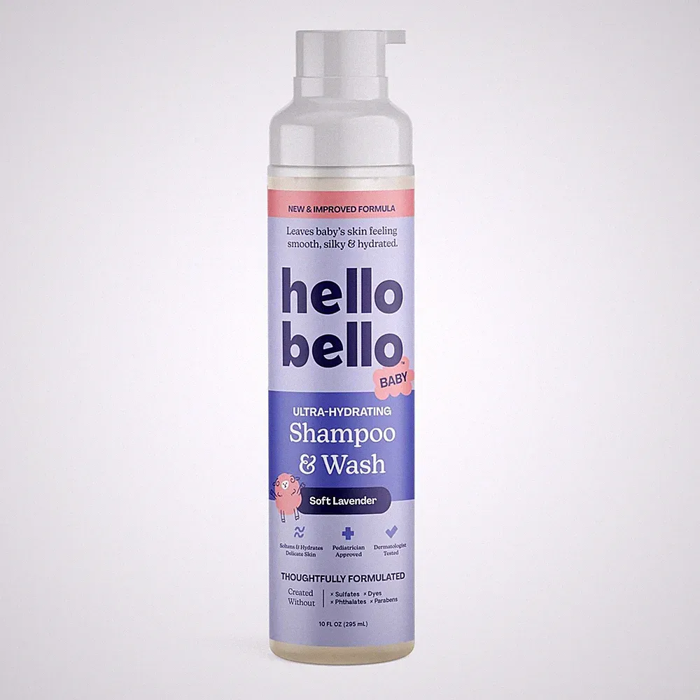 Ultra-Hydrating Baby Shampoo & Body Wash, Soft Lavender Scent, Tear Free & Safe