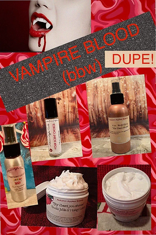 VAMPIRE BLOOD Perfume, roll on, EDP, Goat Milk, Lotion, Spray FREE SHIPPING!