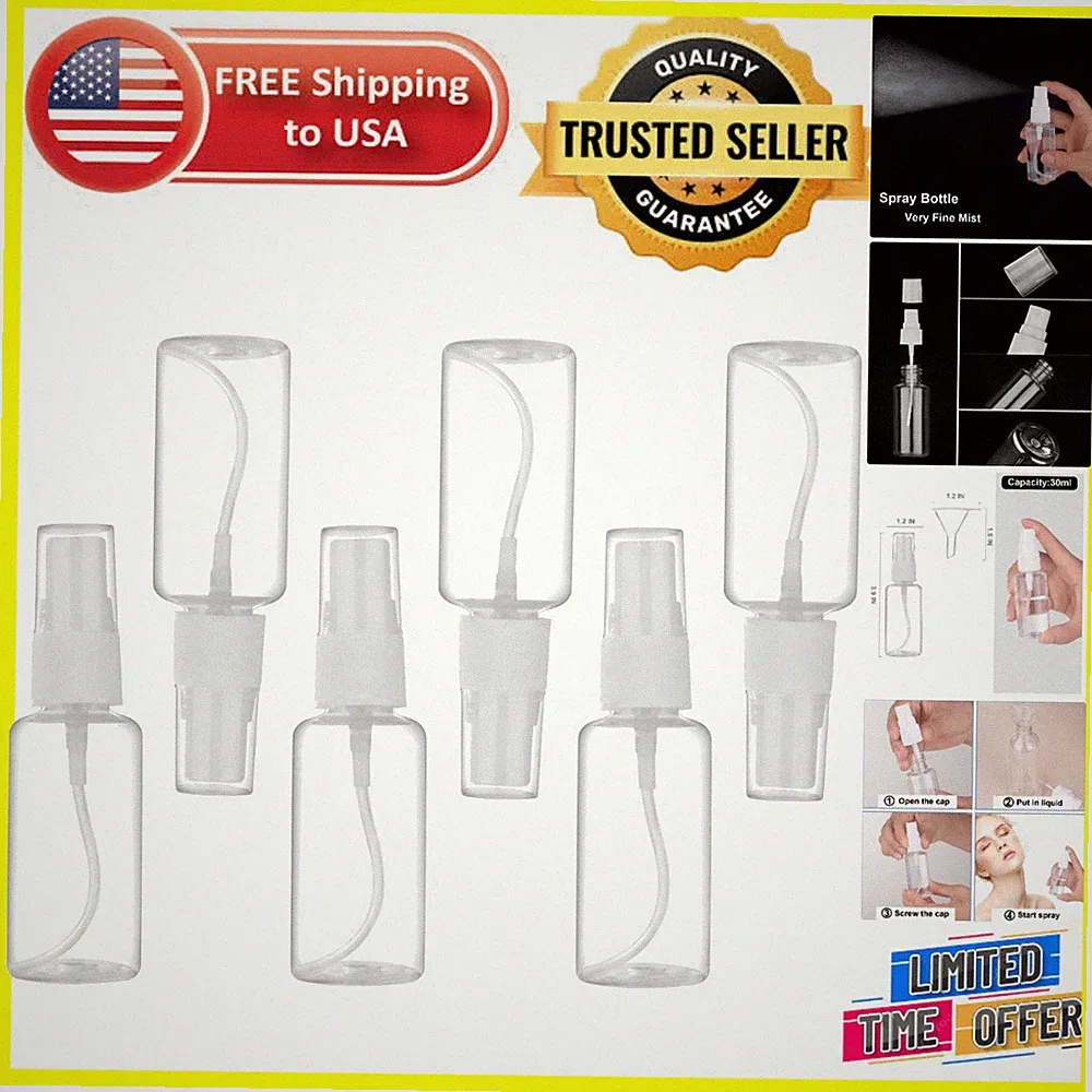 Versatile 6-Pack 30ml Mini Spray Bottles - Perfect for Perfumes & Travel Needs