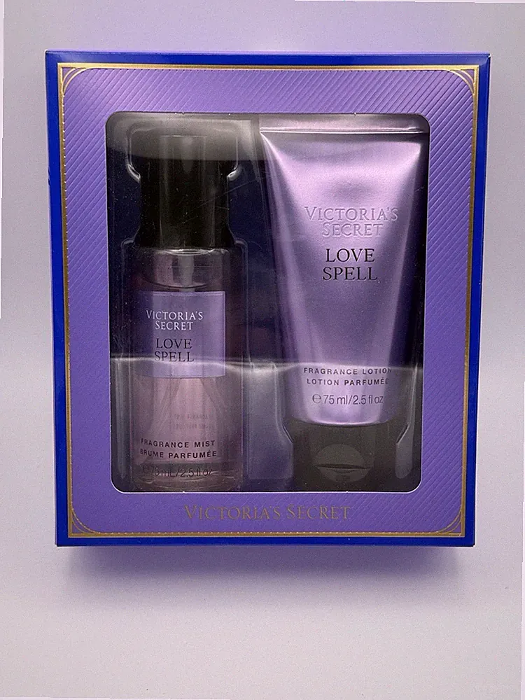 Victoria's Secret Love Spell Mist & Lotion Set Cherry Blossom Peach 2.5oz Each