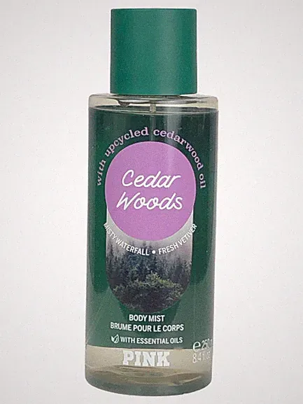 VICTORIA’S SECRET PINK CEDAR WOODS FRAGRANCE BODY MIST SPRAY SPLASH 8.4 oz NEW
