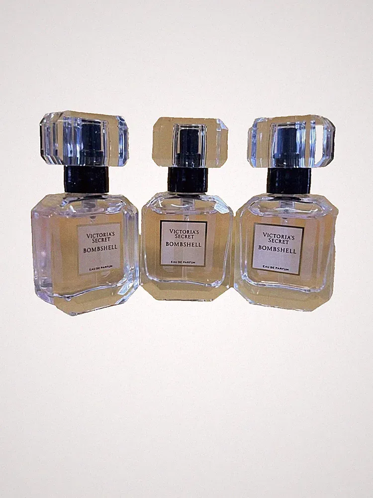 VICTORIA SECRET BOMBSHELL PERFUME EAU DE PARFUM .25 oz TRAVEL SIZE Pack of 3
