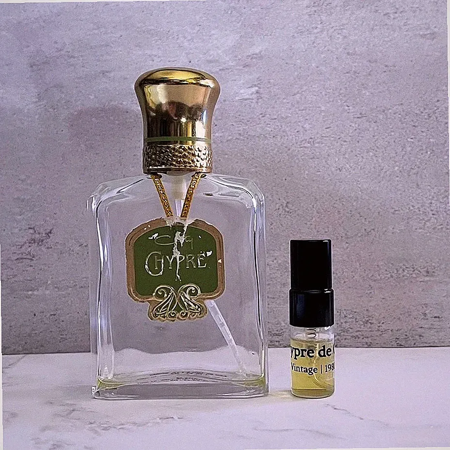Vintage 1980s Chypre de Coty EMPTY BOTTLE with FREE PERFUME SAMPLE (Please read!