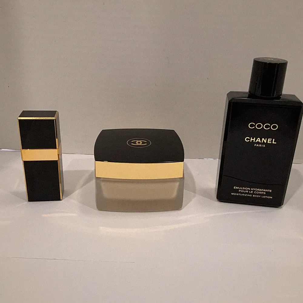 Vintage 3 CHANEL Coco Pre-owned 2 Body Lotions + 1 Small Empty Parfum Spray