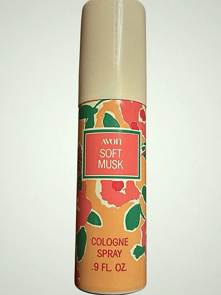 Vintage Avon Soft Musk Cologne Spray Aerosol .9oz Travel Size Can RARE HTF 1991
