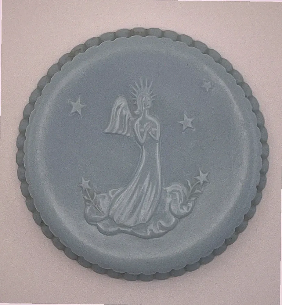 Vintage Helena Rubinstein Heaven Sent Cologne Compact Perfume Blue Plastic