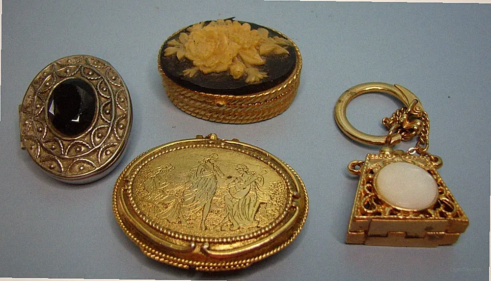 Vintage Mixed Lot Perfume Solid Cases & Compact