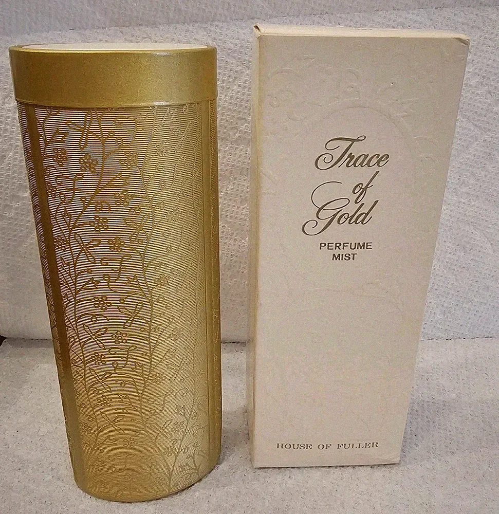 Vintage NIB Mid Century Trace Of Gold Perfume Mist House of Fuller Brush 2 Oz