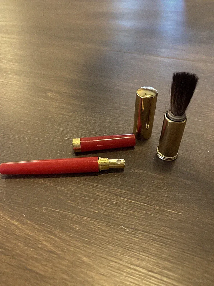 Vintage Refillable Perfume Atomizer And Compact Brush