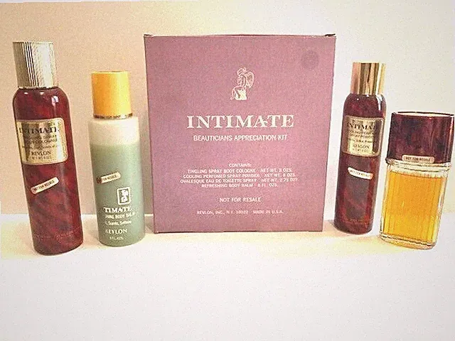 Vintage Revlon INTIMATE Tingling Spray Body Cologne, Powder Eau Toilette & Balm