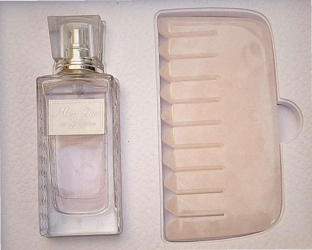 VIP Gift New in Box DIOR Semi Precious Rose Quartz Comb + Miss Dior Hair Perfume
