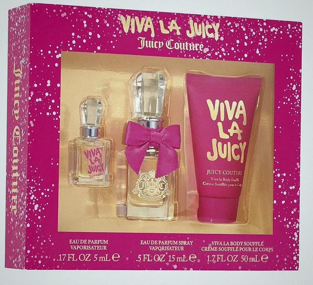 Viva La Juicy Gift Set Perfume + Mini + Body Cream Juicy Couture 3 Pcs