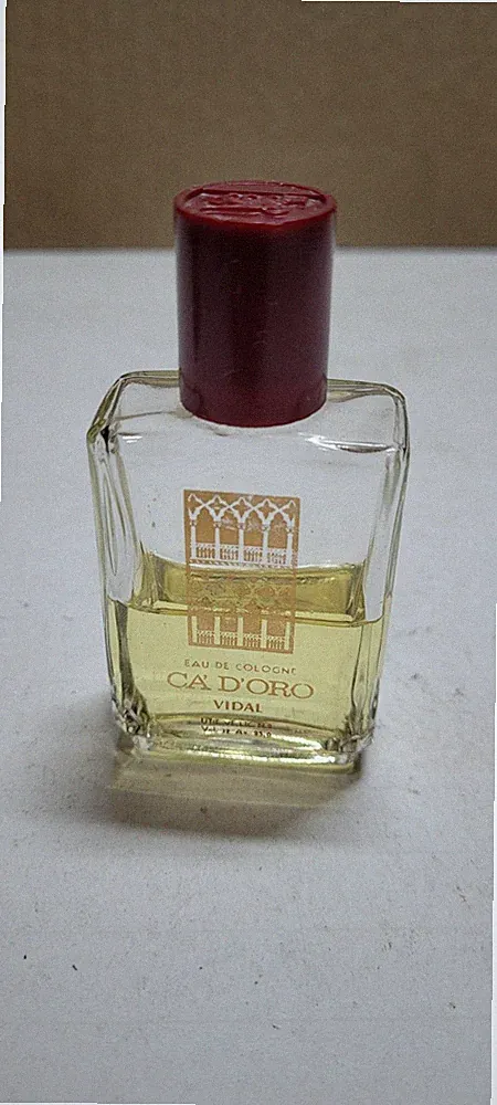 Vtg CA'D'ORO Eau de Cologne Vidal travel size fragrance 3" tall