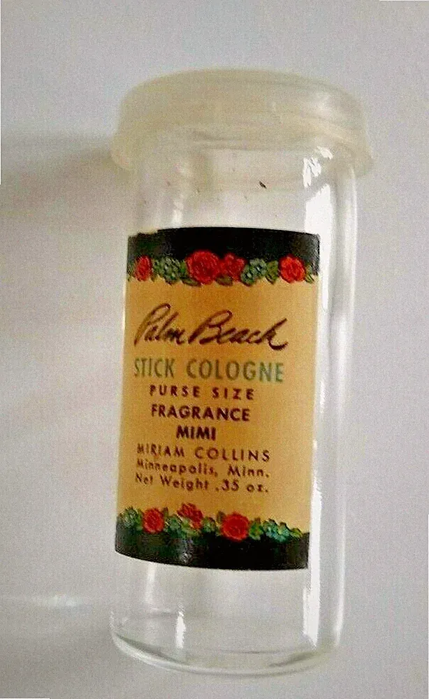 Vtg MCM 50s Palm Beach Purse Size Stick Cologne Perfume Bottle Mimi Collins Prop