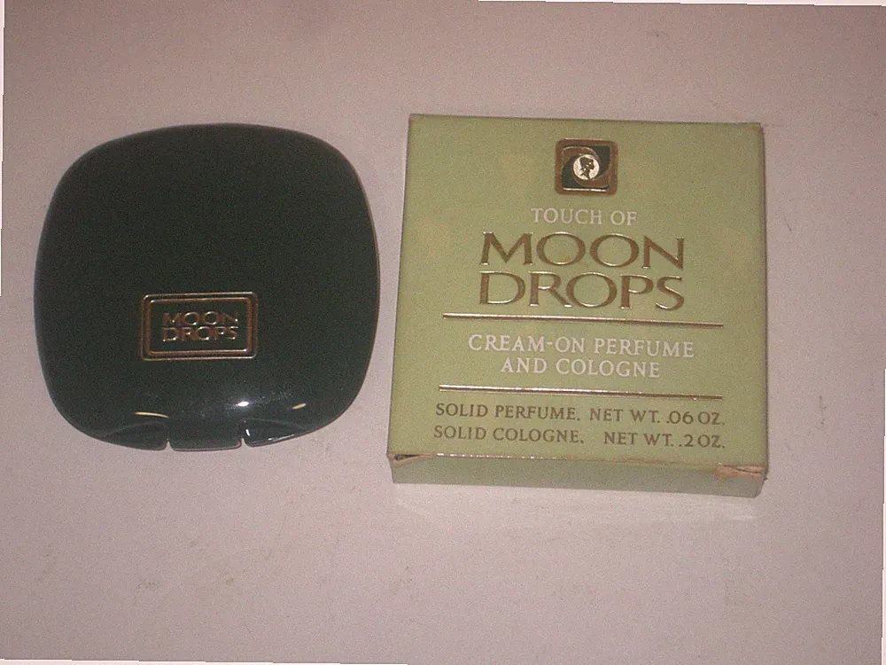 VTG REVLON MOON DROPS Cream-On Perfume & Cologne compact / orig box