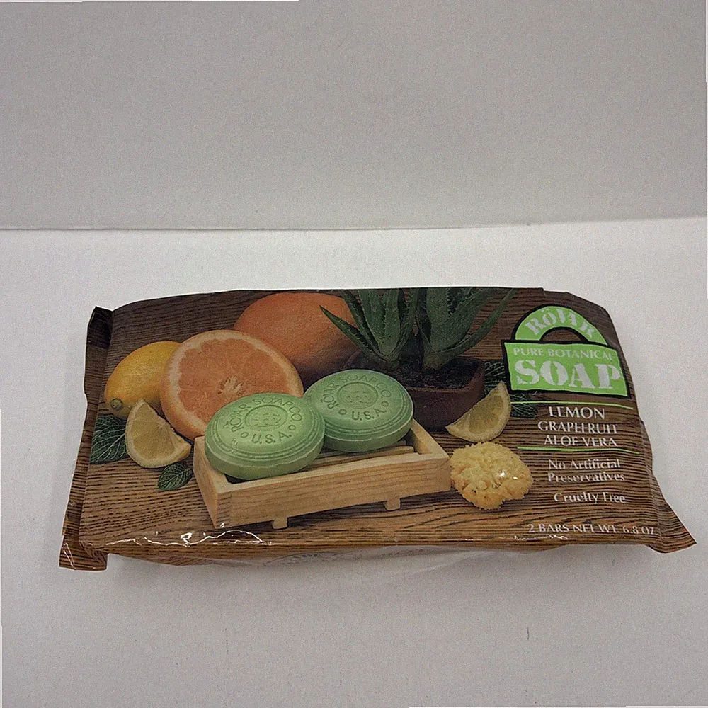 VTG Rovar Perfumed 2 Sealed Bars (6.8 Oz) Soap Lemon grapefruit Aloe Vera CA-USA