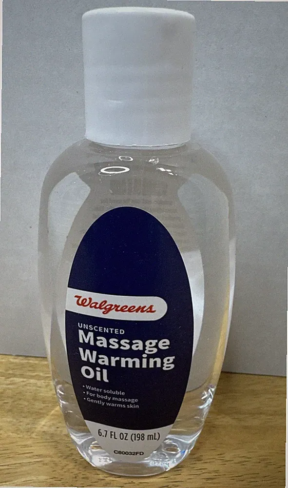 Walgreens Massage Warming Oil Unscented, 6.7 fl oz Sealed