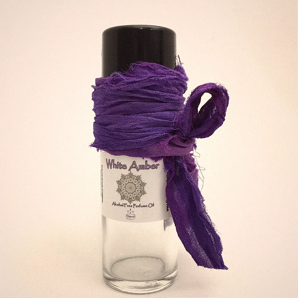 WHITE AMBER 1 oz. PERFUME ROLLER, OIL/ATTAR-IMPORTED, ALCOHOL FREE LONG LASTING
