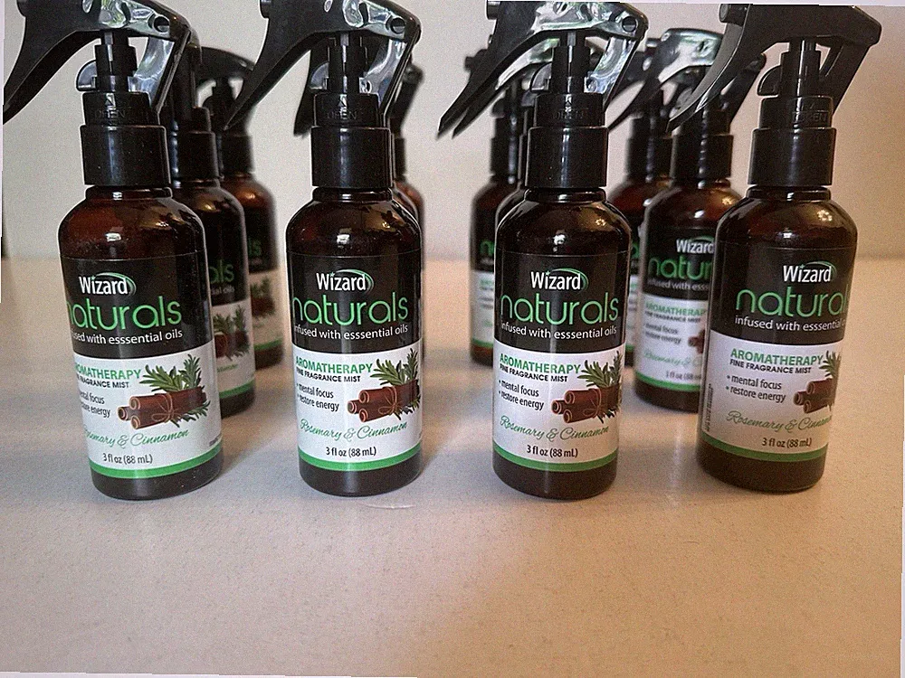 Wizard Naturals Aromatherapy Fine Fragrance Mist Rosemary Cinnamon 3oz 12 Pack