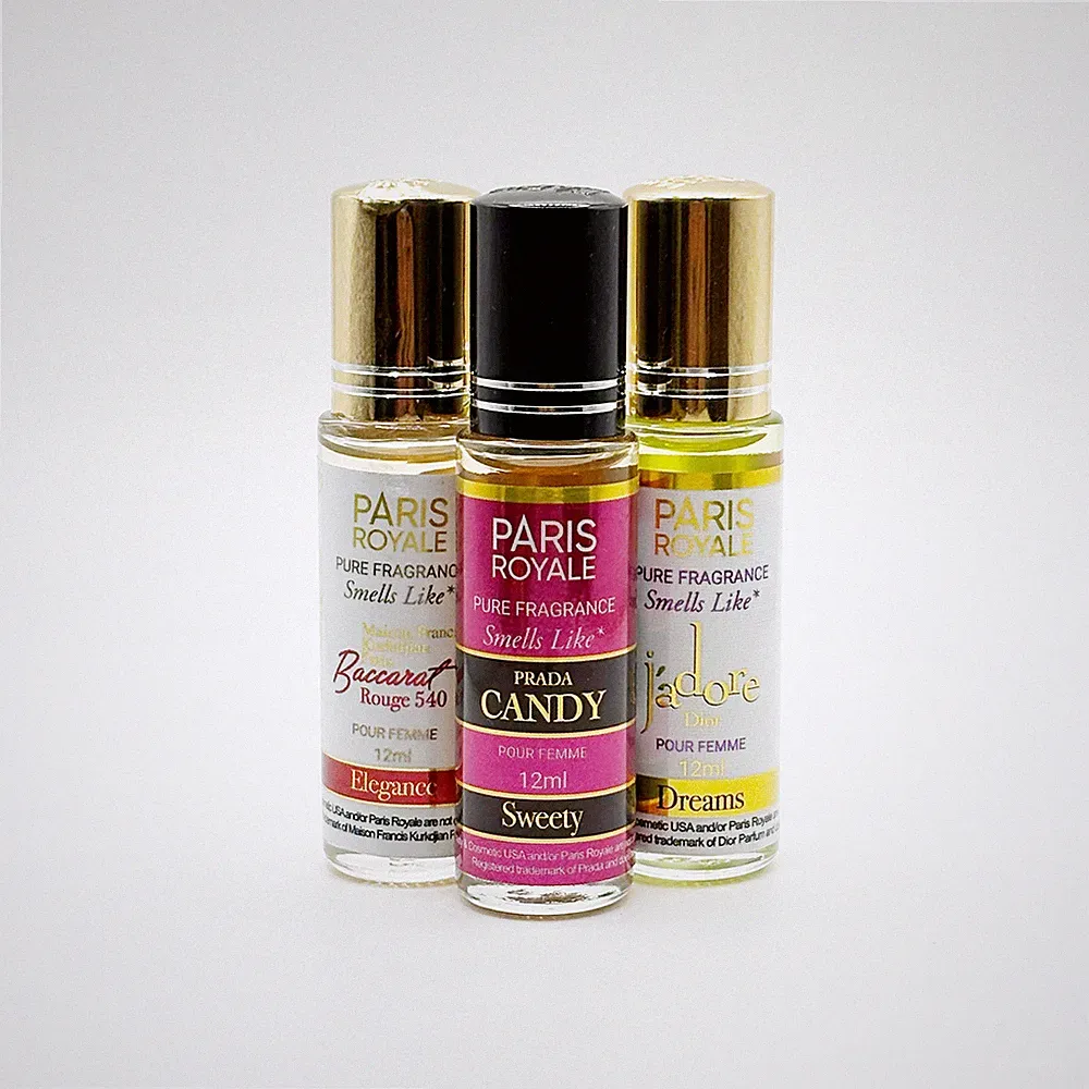 Women Roll On Body Oil Perfume 12ml (Mix of 3)