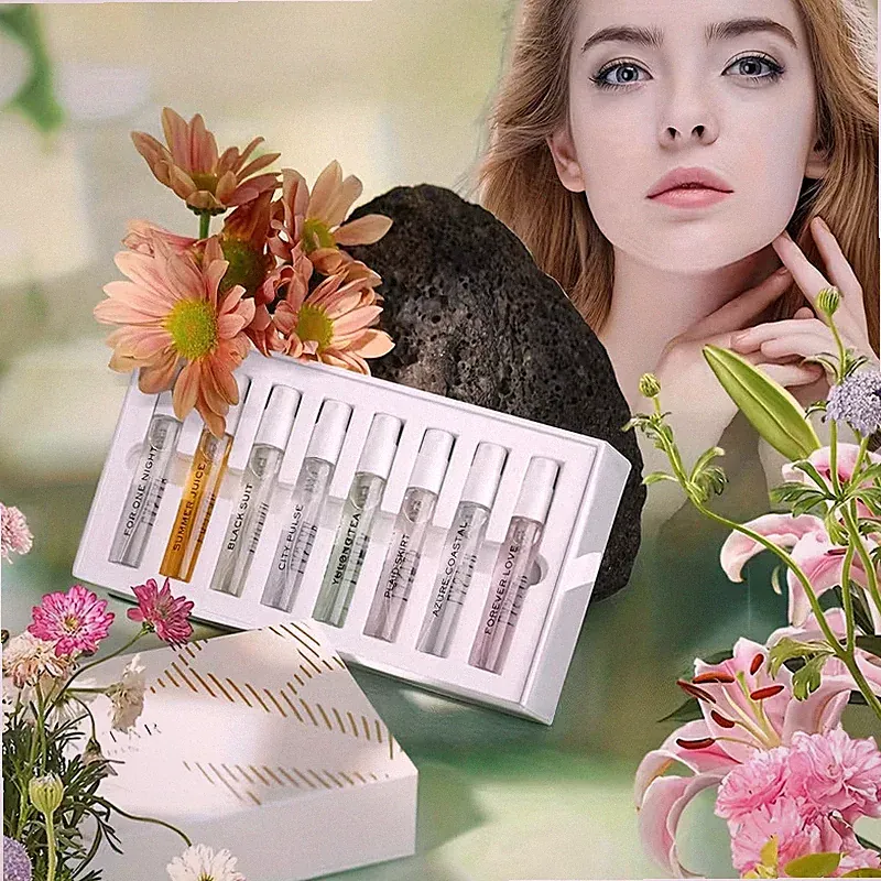 Women'S Senior Perfume Set 8pcs, Body Fragrance Spray, Lasting And Rich Fragranc