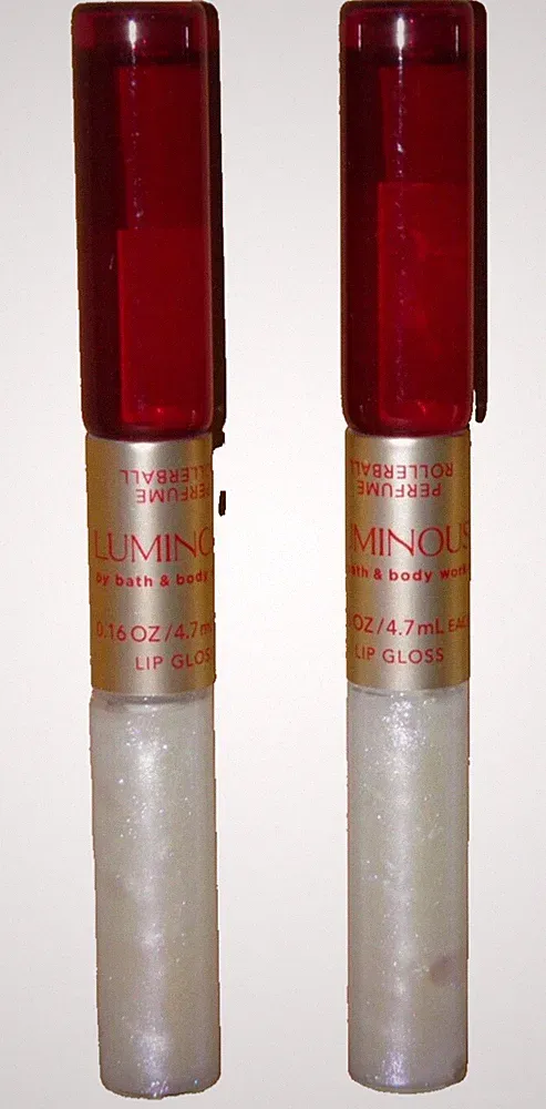 x2 BATH BODY WORKS LUMINOUS LIP GLOSS SHINE & EDP PERFUME ROLLERBALL