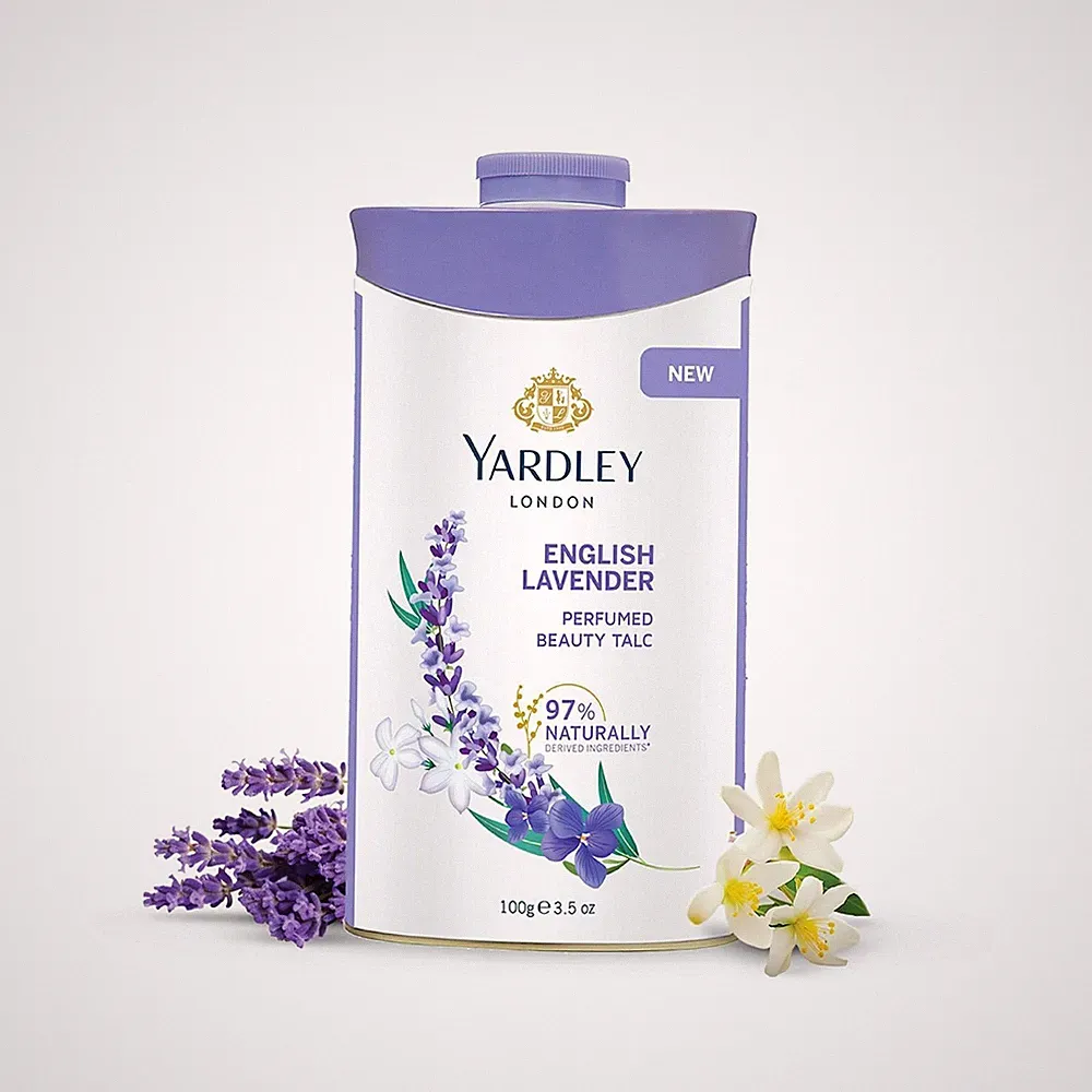 Yardley London English lavender Perfumed Talc 100g Free Shipping