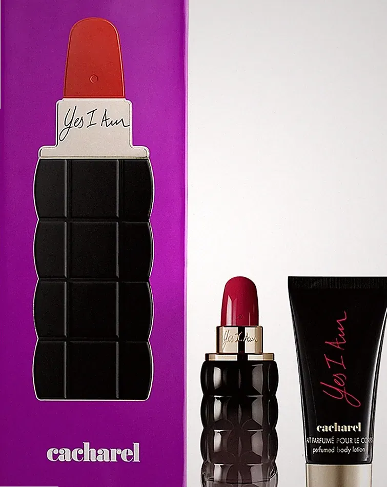 YES I AM by Cacharel Perfume for Women 2 pcs SET 1.7 oz EDT Spray + BODY LOTION
