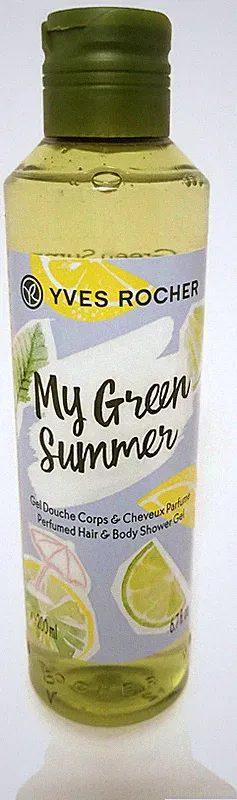 Yves Rocher MY GREEN SUMMER Perfumed Hair & Body Shower Gel Women 6.7 fl oz NOS