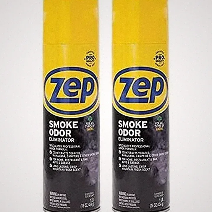Zep Smoke Odor Eliminator Aerosol Fresh Scent Air Freshener Spray 2 Pack